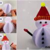 3D Snowman Paper Easy Craft Tutorial For Kids