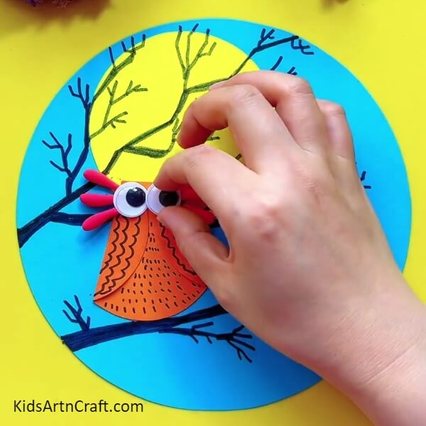 Pasting The Googly Eyes-A Tutorial on How to Make Owls on Trees for Beginners