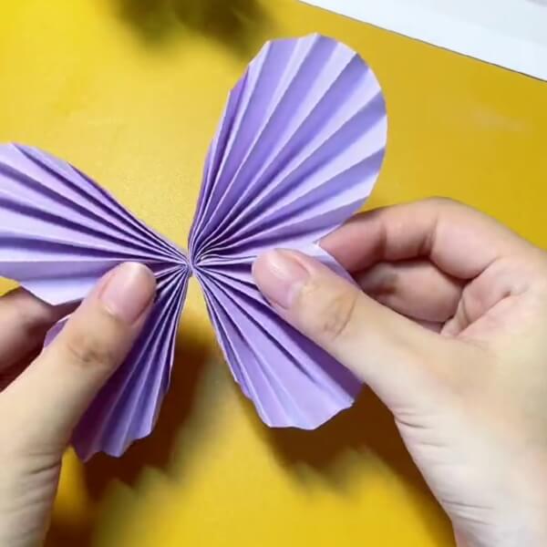 Make Another One To Get Both The Wings Of The Butterfly-Simple Steps To Constructing An Adorable Butterfly Using Paper and Popsicle Sticks For Kids 