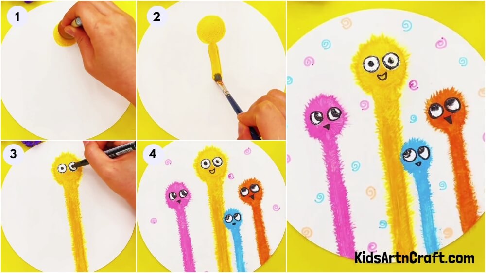 Adorable Worry Worms Painting Step-by-step Tutorial