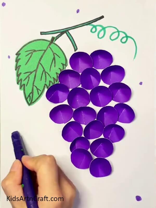 Drawing Dots On White Paper-Superb Paper Grape Art Scheme For Initiates 