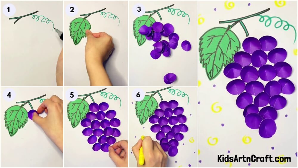 Amazing Paper Grape Art Idea For Beginners