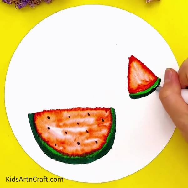 Creative Paintings Incorporating Ants and Watermelon for Amateur Artists-Artistic Ideas with Ants and Watermelon Suitable for Beginners-