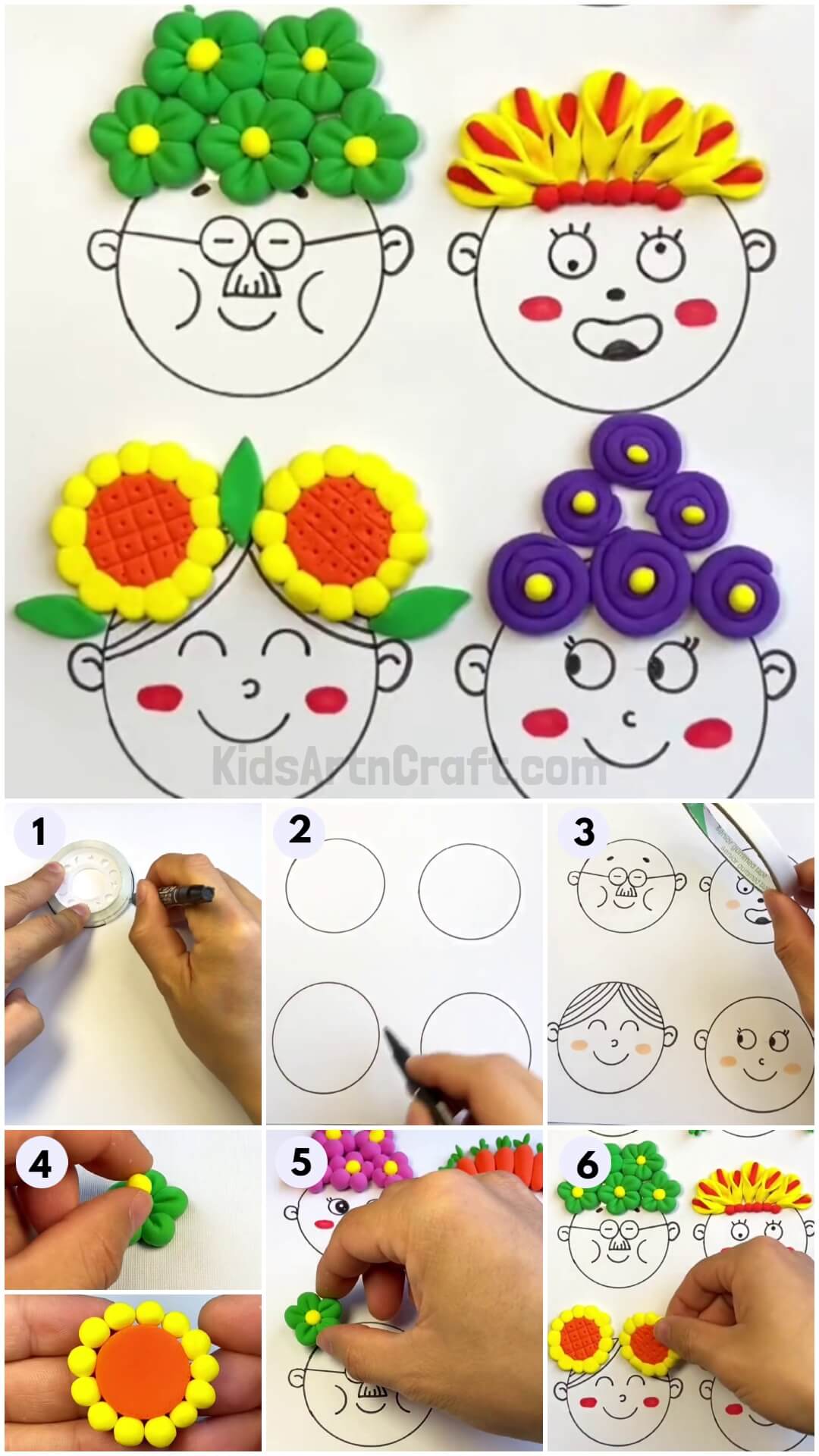 Awesome Face Clay Decoration Step-by-step Tutorial