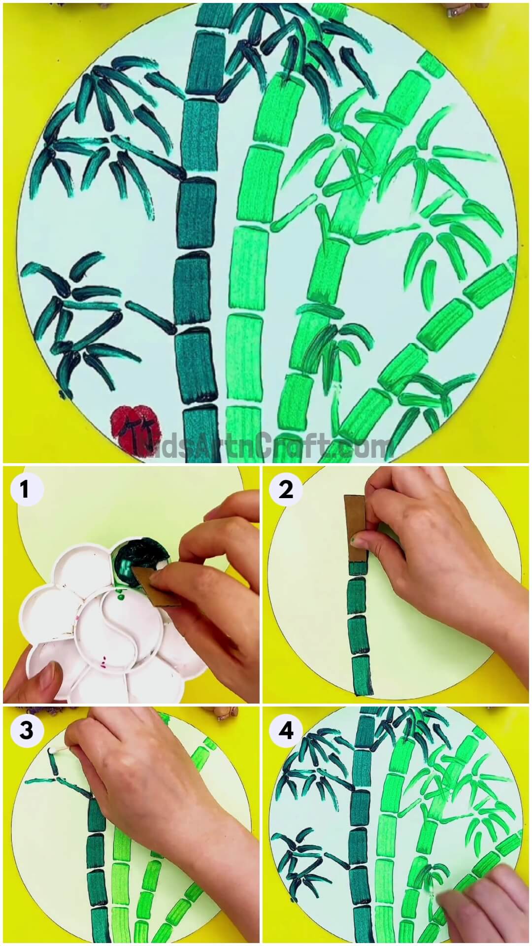 Bamboo Painting Innovative Idea For Beginners