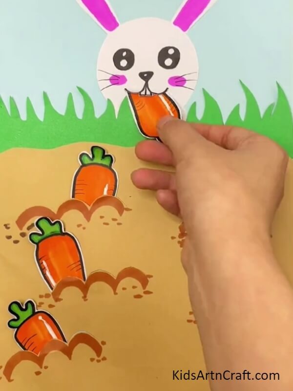 Making Bunny Eat Carrot-Making a Pretty Bunny Carrot Art Project for Youngsters