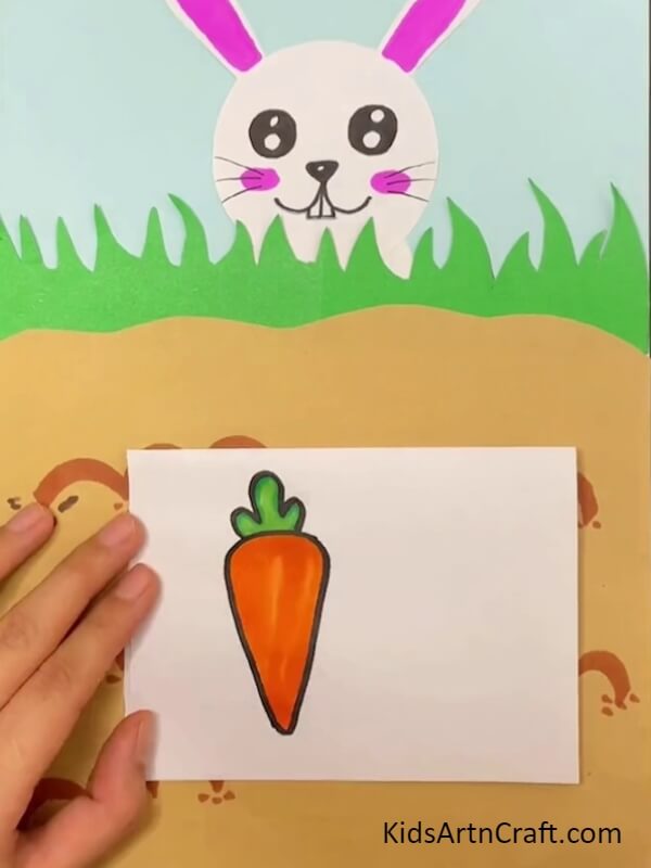 Coloring The Carrot -Crafting a Charming Bunny from Carrots with the Assistance of Little Ones