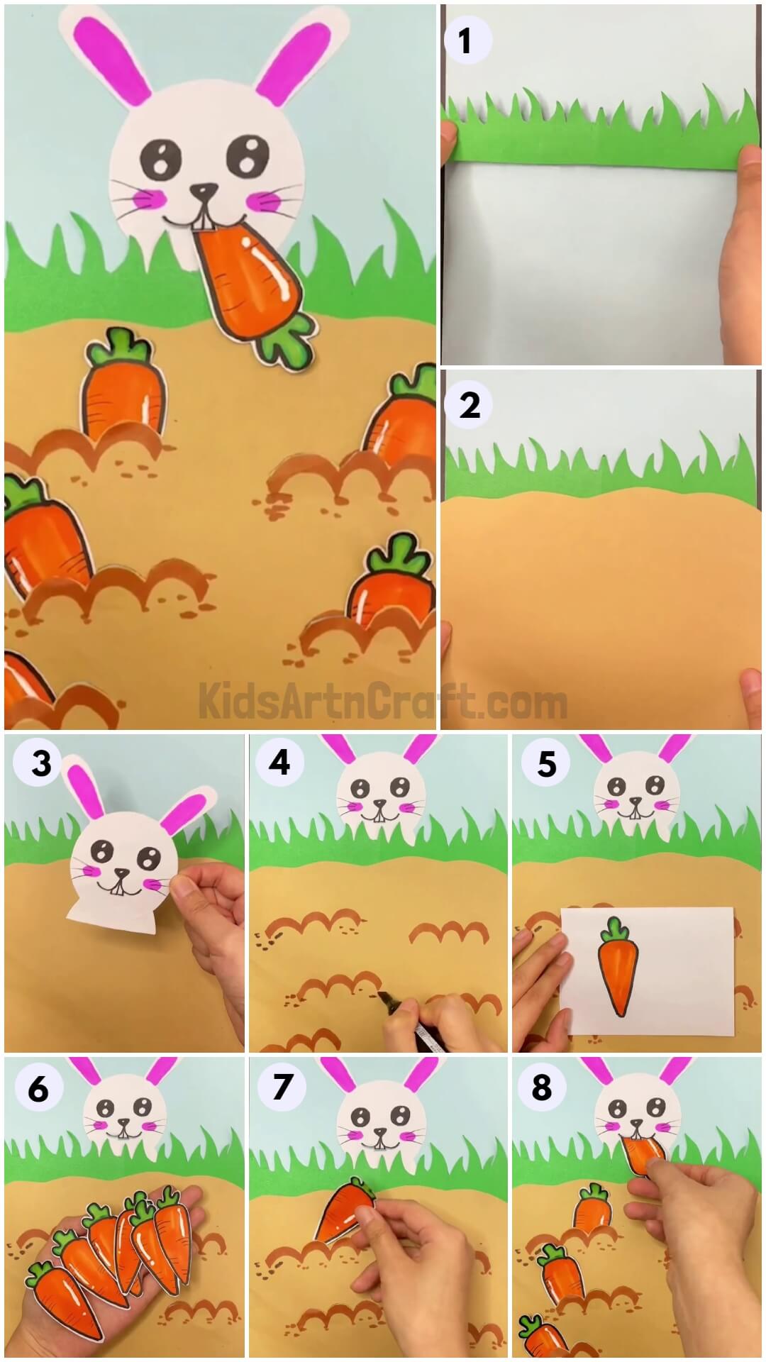  Beautiful Bunny Carrots Craft Tutorial For Kids