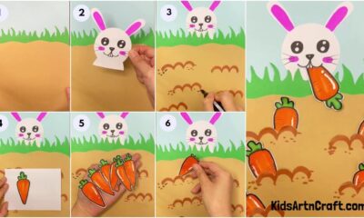 Beautiful Bunny Carrots Craft Tutorial For Kids