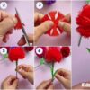 Beautiful Carnation Paper Flowers Craft Tutorial For Beginners