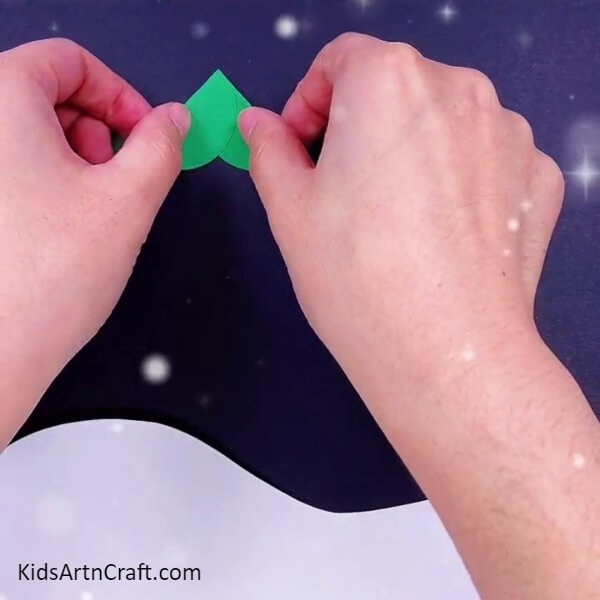Paste the cutouts on the paper- Lovely Christmas Tree Paper Designs For Youngsters