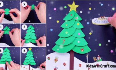 Beautiful Christmas Tree Paper Craft Ideas For Kids
