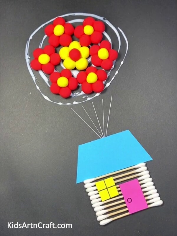 Make six more similar flowers with one slight difference for look Beautiful Flying House Balloon - A Guide to Making a Fabulous House Balloon That Flies for Kids