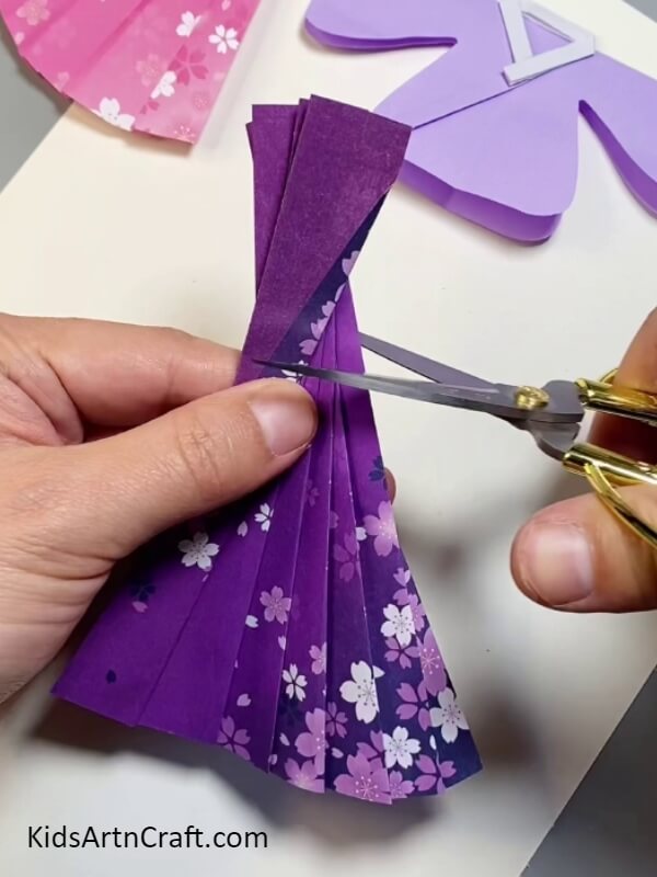Cutting The Extra Paper-Kimono Japanese Dress Craft Tutorial