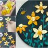 Beautiful Orange Peel Flower Garden Craft To Make With Kids