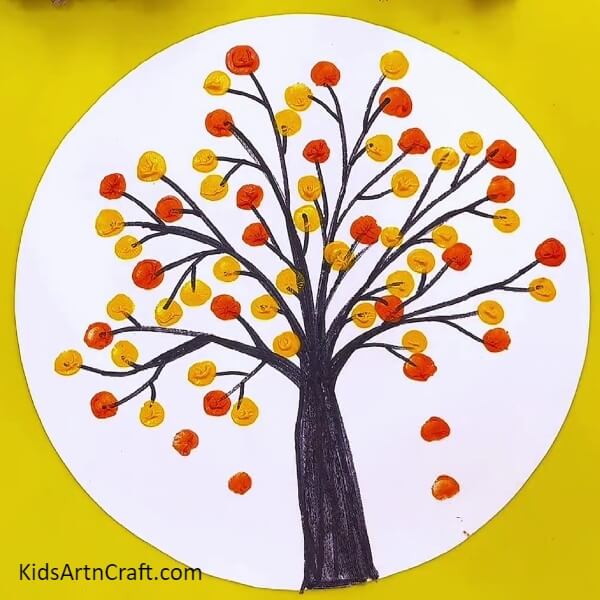 Make Falling Leaves With Orange colour for Step-by-step Tutorial