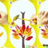 Beautiful Tree Painting Using Leaf Impression Step-by-step Tutorial For Kids