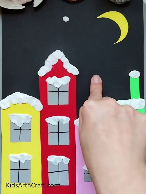 Attach The Crescent Moon - Kids and Striking City Winter Scenes