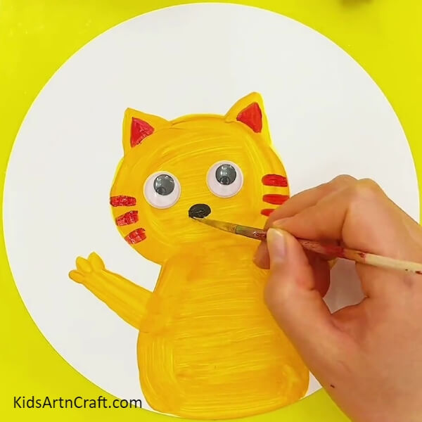 Adding A Nose To The Face- A Step-by-Step Tutorial on How to Create a Cat Catching a Fish