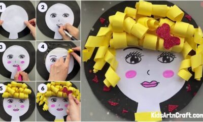 Charming Doll Face Craft Step-by-step Tutorial For Kids