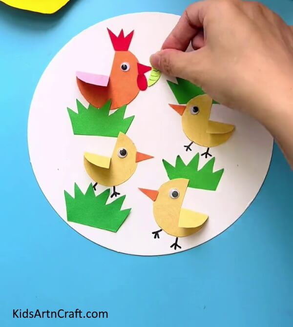 Making The Worms - An elementary Easter decoration craft with chickens.