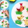 Chicken Family Easy Craft for Easter Decoration