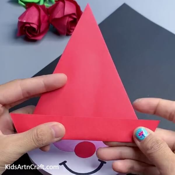 Folding The Hat From The Bottom- Creating a Santa Design with Paper - A Walkthrough for Beginners 