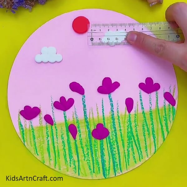 Creating White Clouds With White Clay- Ceramic Floral Landscape Picture Art Making Guide For Children 