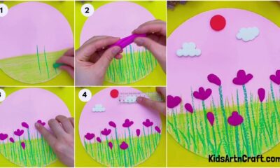 Clay Flower Landscape Scenery Artwork Craft Tutorial For Kids