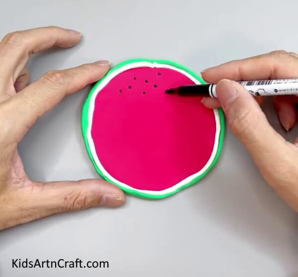 Drawing Watermelon Seeds - Learn to make clay watermelon ice cream with this tutorial.