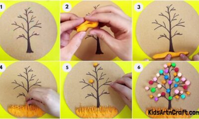 Colorful Clay Tree Artwork Craft For Beginners