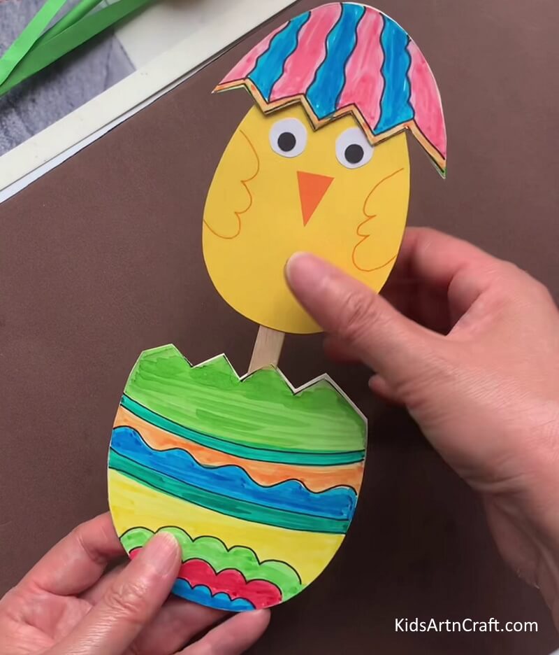 Constructing a Paper Easter Egg Craft With Children