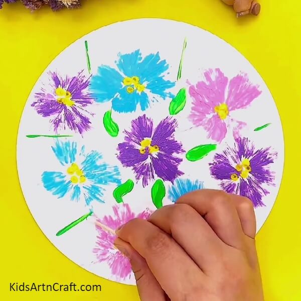 Painting Some Leaves-Brightening up kids' craft projects with polythene flower making