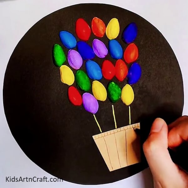 Create a Check Pattern on the Basket For Kids-