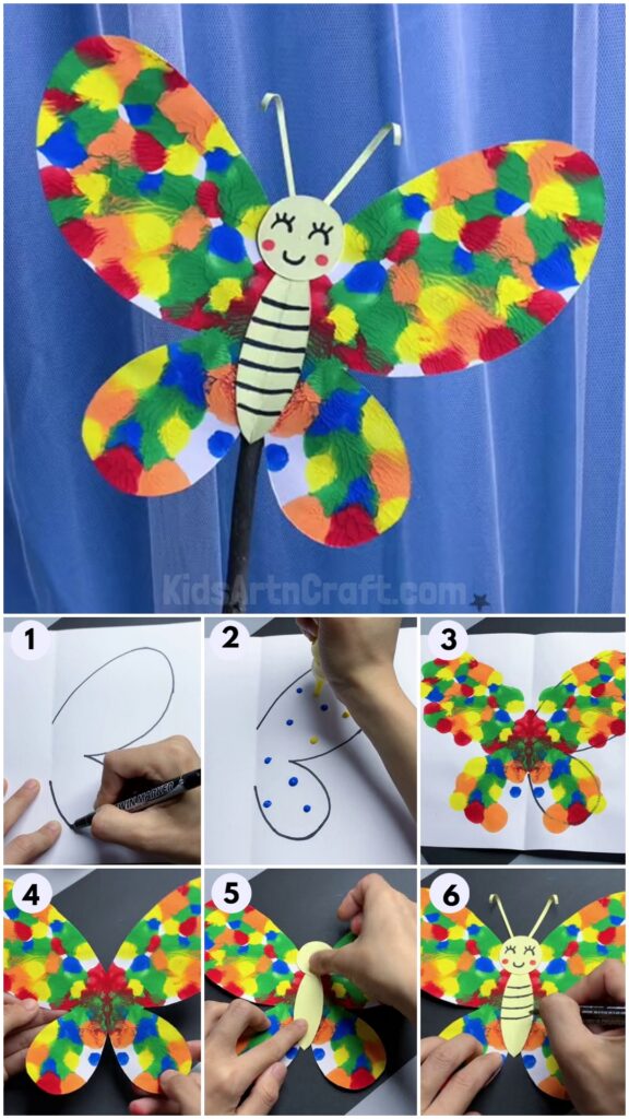Easy Paper Butterfly Craft Tutorial For Kids Kids Art & Craft