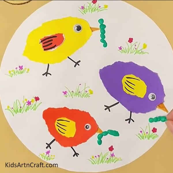 Your Paper Chicks Are Ready And Eating! - How to Create Colorful Paper Chickens: A Step-by-Step Guide for Little Ones