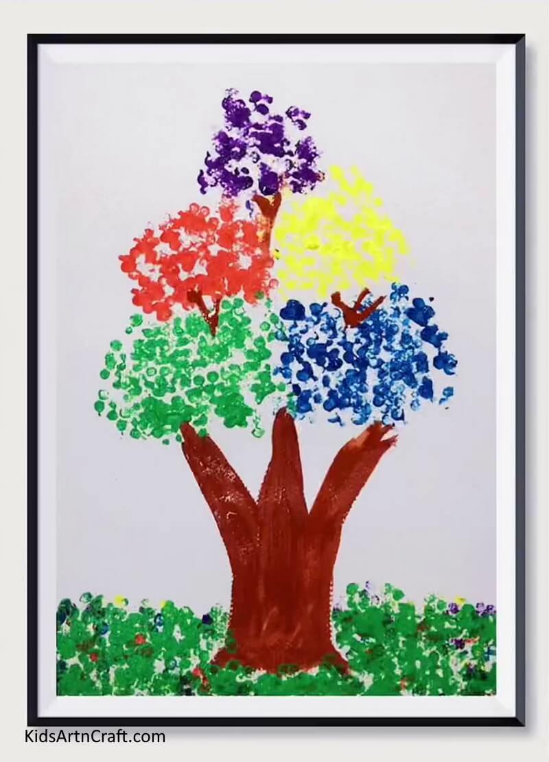 Your Tree Painting Is Ready! - Utilize earbuds to paint a tree with many hues.