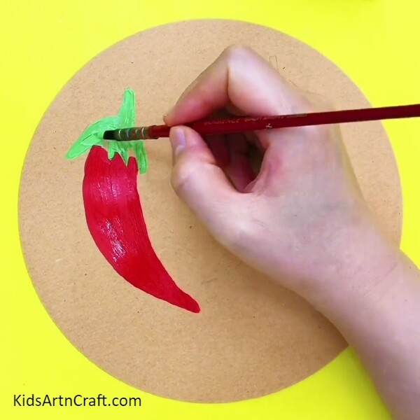 Painting The Green Stem - Explore the creative art of burning red chili