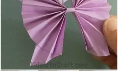 Paper Origami Butterfly Step-by-Step Craft Tutorial for kids