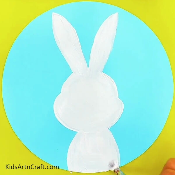 Making The Bunny's Body - A Step-by-Step Tutorial on Creating a Bunny Artwork Using Paint for Little Ones 