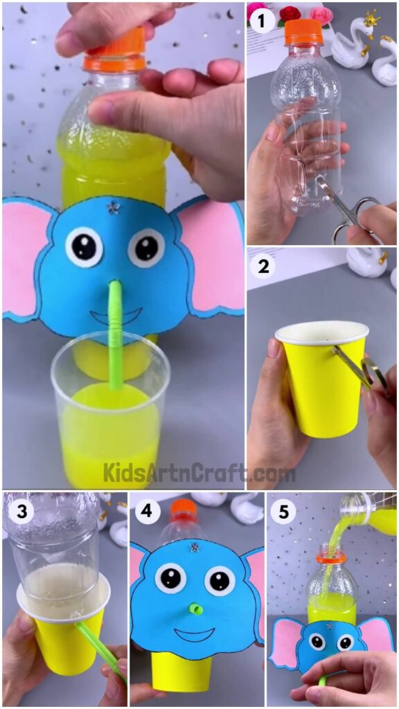Cute Elephant Water Dispenser From Plastic Bottle Tutorial For Kids