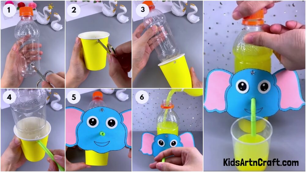 Cute Elephant Water Dispenser From Plastic Bottle Tutorial For Kids