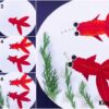 Cute Fish Underwater Artwork By Fall Leaves and Bushes Craft Tutorial