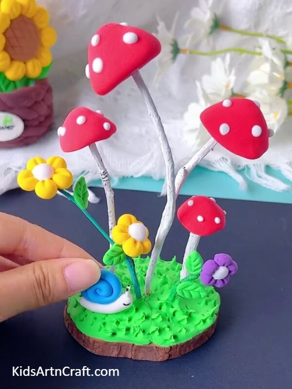 Add Any Extra Details Of You Choice- Adorable Mushroom Garden Decoration Craft For Novices
