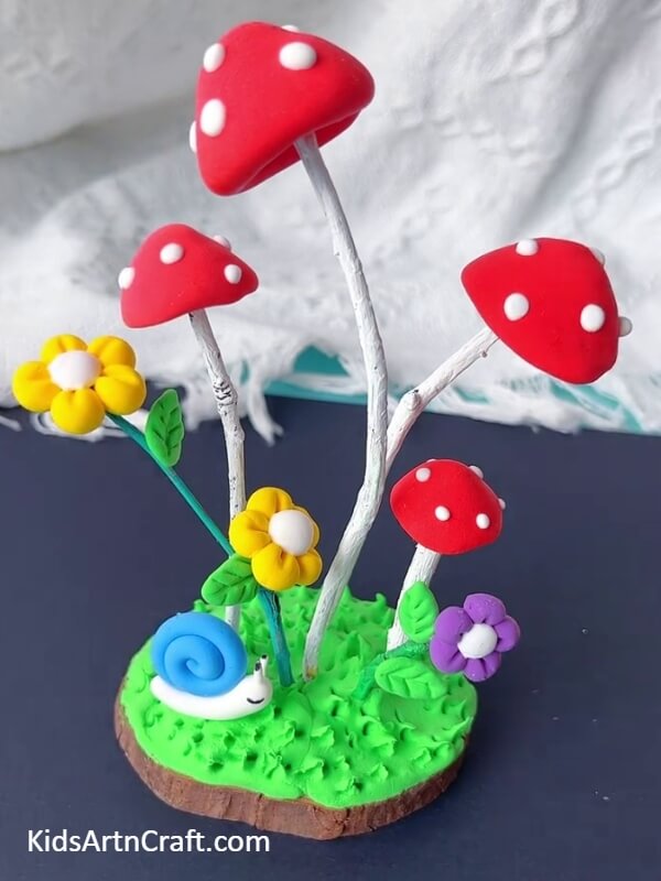 Here Is Your Mushroom Clay Garden!!- Lovable Mushroom Garden Decoration Creation For Newbies