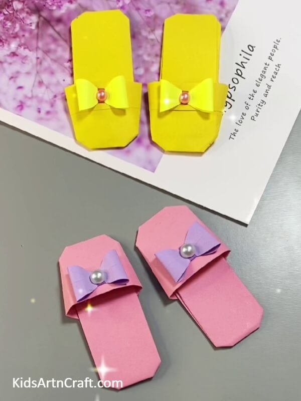 Hurray Your Origami Slipper Craft Is Ready-