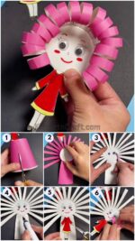 Best Out of Waste Paper Girl Craft Tutorial For Kids - Kids Art & Craft