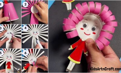Cute Paper Cup Doll Craft Tutorial For Kids