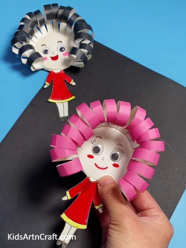 And... we're done With A Cute Craft Of Doll- Easy Steps to Making a Paper Cup Doll for Little Ones 