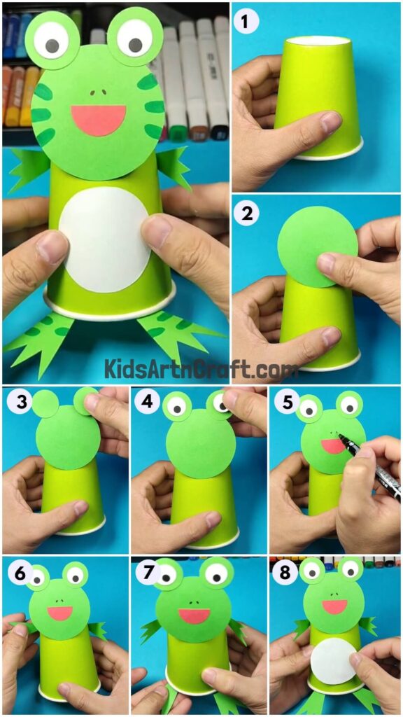 Cute Paper Cup Frog Craft Step-by-step Tutorial For Beginners - Kids ...